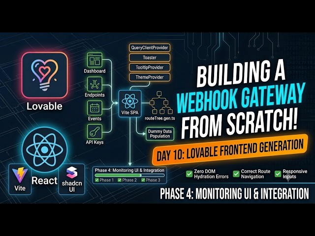 Day 10: Lovable Frontend Generation & SPA Setup — Building a Production-Grade Webhook Gateway