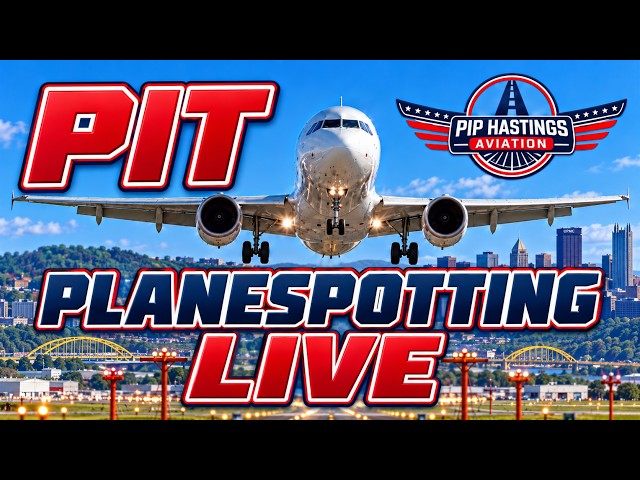 🔴 LIVE PIT AIRPORT PLANESPOTTING | AIRPORT ACTION FROM PITTSBURGH W/AMERICAN DELIVERY FLIGHT