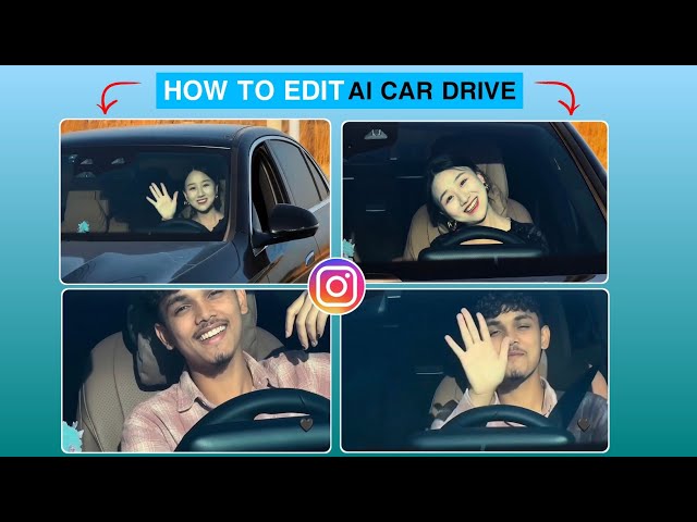 Trending Car Driving AI Video Editing Prompt 🔥 | Instagram Trending Pata Chalega Song Reels Editing