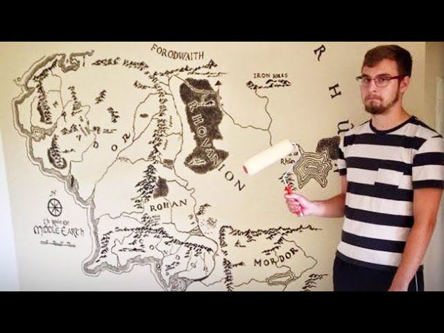 Painting the map of Middle Earth...  Lord of the Rings