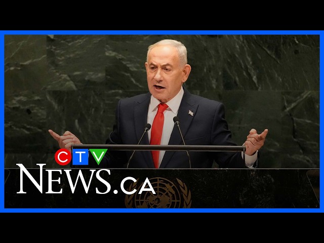 Netanyahu: ‘If there are any other moral cowards who haven’t yet left this hall, please do so now’