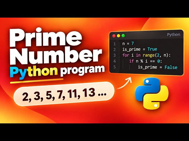 Python Prime Number Program | Check Prime Number in Python