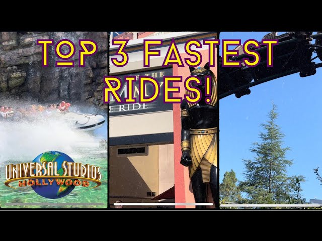 Top 3 FASTEST Rides At Universal Studios Hollywood!