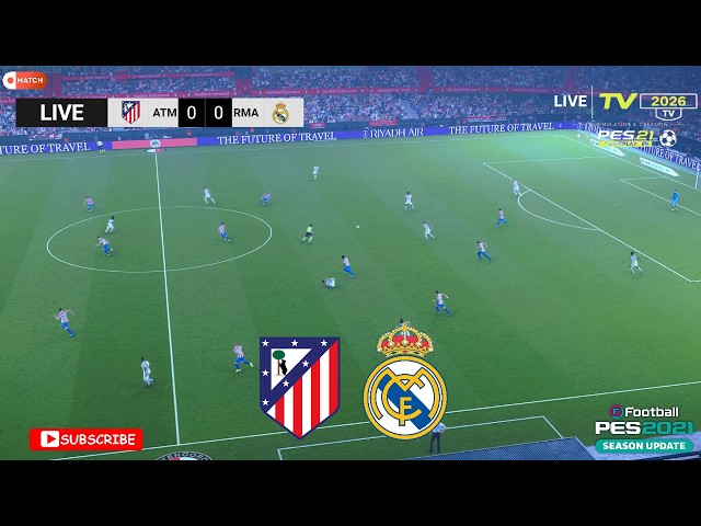 أتلتيكو مدريد ضد أتلتيكو مدريد | بث مباشر 🔥 | eFOOTBALL PES 2021 محاكاة مباراة الليغا