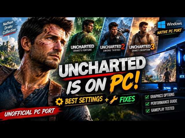 UNCHARTED 1, 2 & 3 ARE FINALLY ON PC! 🔥 Unofficial Native PC Port + BEST SETTINGS & FIXES