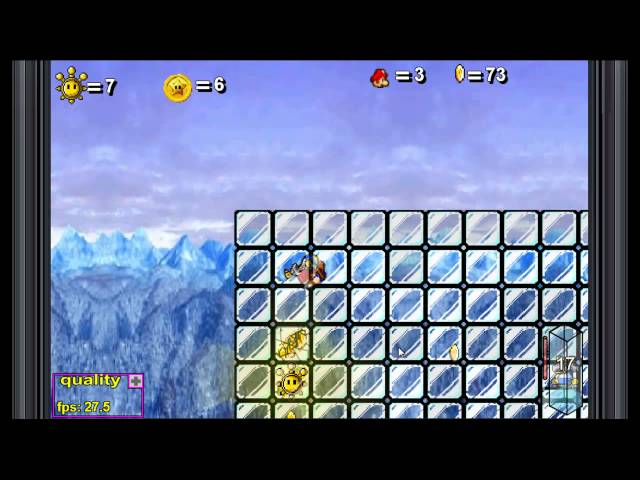 Let's Play Super Mario 63! Part 7: Scary Ice Monsters and Nice Shine Sprites