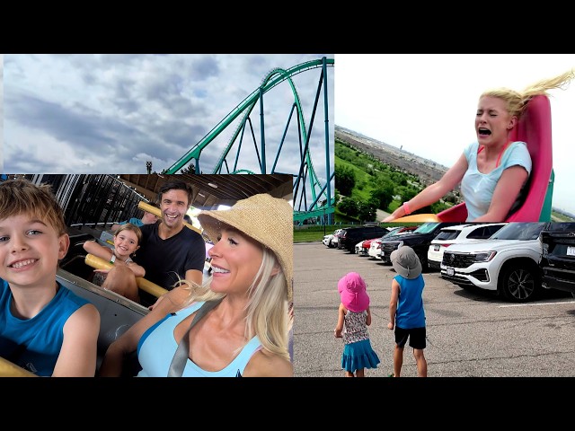 BLONDE GIRL HILARIOUS ROLLER COASTER REACTION! 12 Years Later. Taking our Kids to Wonderland