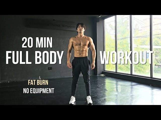 20 MIN FULL BODY WORKOUT AT HOME (Fat Burn & No Equipment)