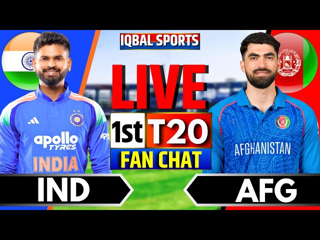 🔴Live: IND vs AFG, 1st T20 Fan Chat | Live Cricket Match Today | India vs Afghanistan, Iqbal Sports