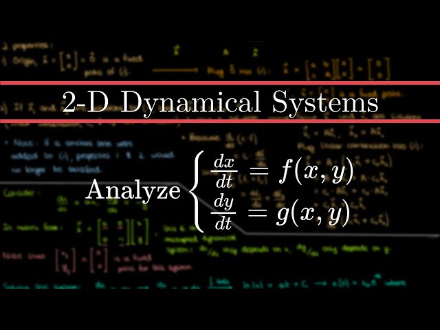 Introducing 2-dimensional Dynamical Systems | Nonlinear Dynamics