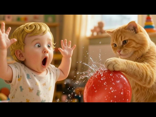 Funny Baby Moments with Cat & Dog 🐶👶 Non Stop Baby Laughing & Giggles Funny Cat Compilation