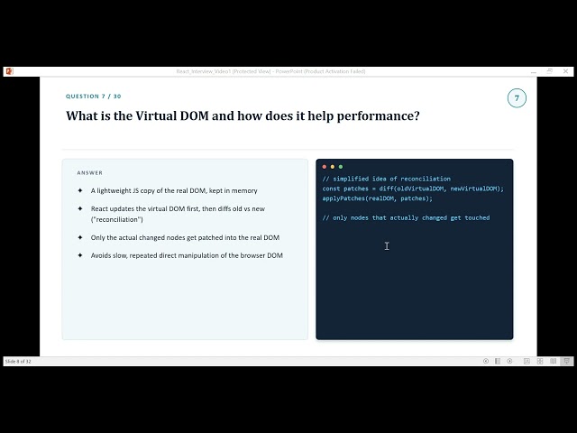 30 React Interview Questions & Answers (2026) — Part 1: React Fundamentals