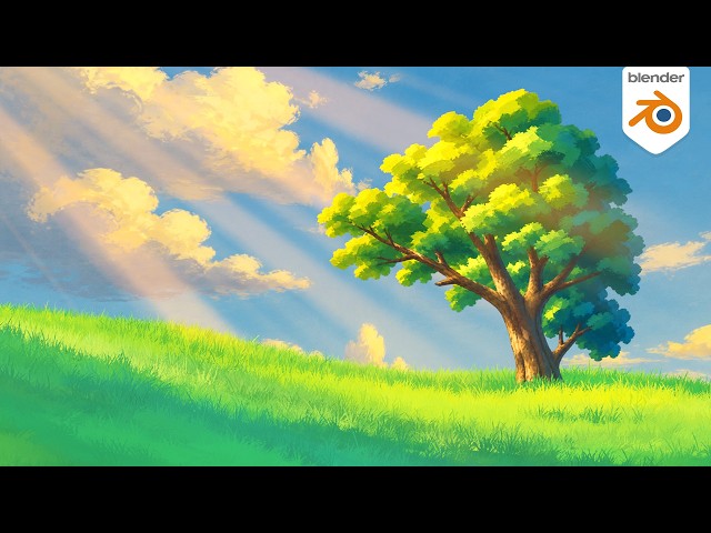 Creating Painterly Grass in Blender - EASY Step by Step Tutorial