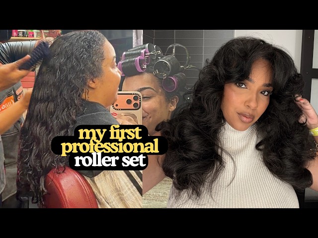 I found a hairstylist who can ACTUALLY roller set natural hair without heat damage!!