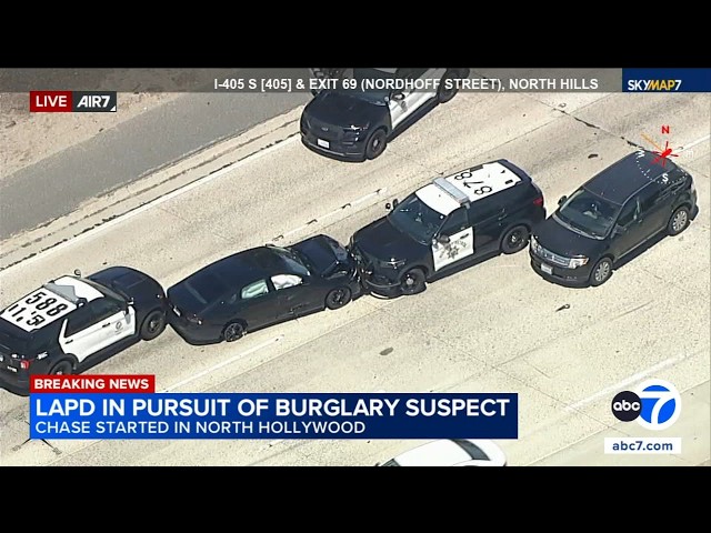 Wild chase ends in head-on crash with CHP cruiser on 405 Fwy