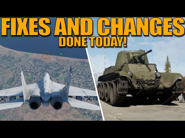 FIXES AND CHANGES done TODAY in the LIVE SERVER! - War Thunder