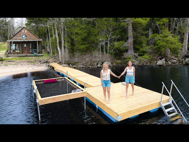 BUILDING A CHEAP DIY DOCK BUILD FROM BARRELS (abandoned lakefront home)