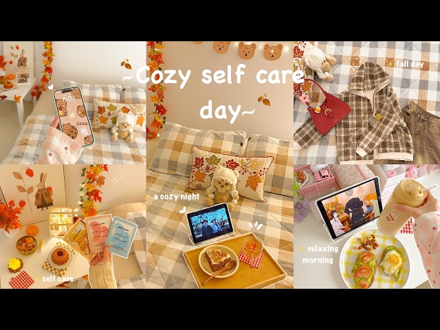 Daily vlog 🍪🍂 morning to night routine, self care shopping, baking pumpkin cake, cozy night