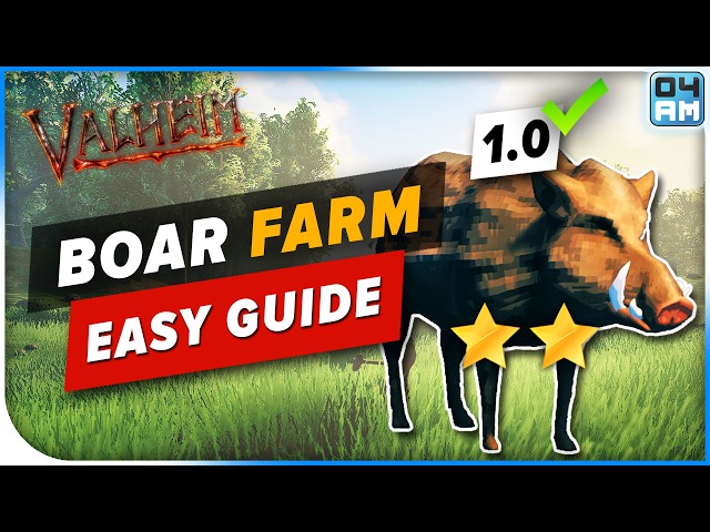 Valheim 1.0 EASY Boar Farm Guide! How to Tame & Breed Boars The RIGHT Way