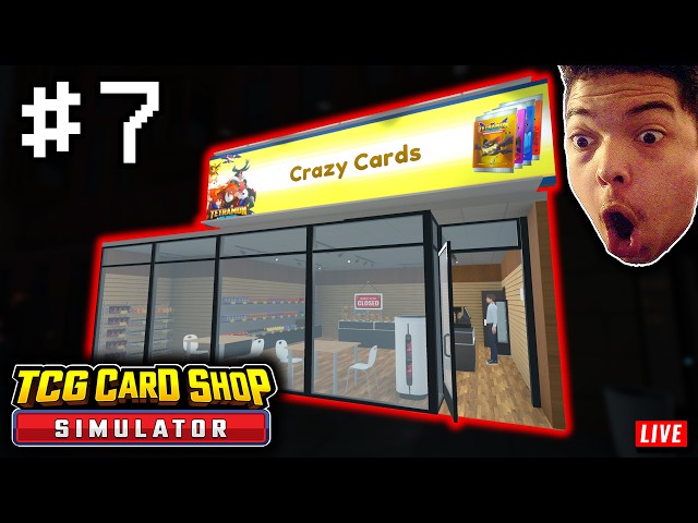 🔴LIVE ⇨ TCG Card Shop Simulator - Part 7 | 🤪CRAZ-Y MAN MAKING INSANE CARD PULLS🤪