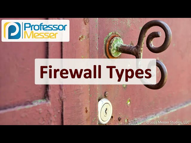 Firewall Types - CompTIA Security+ SY0-701 - 3.2