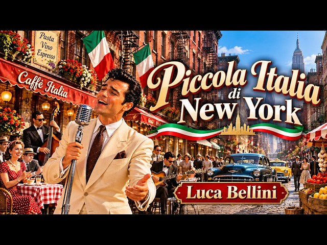 🇮🇹 Luca Bellini Sings in Little Italy, New York 🎶 | Italian Classics & 1950s Nostalgia
