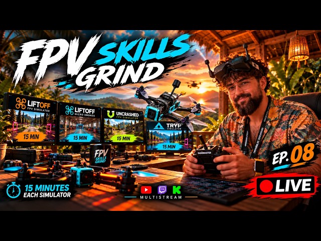 🔴 LIVE | FPV Skills Grind EP. 08 | Liftoff • Micro Drones • Uncrashed • TRYP | RadioMaster Pocket
