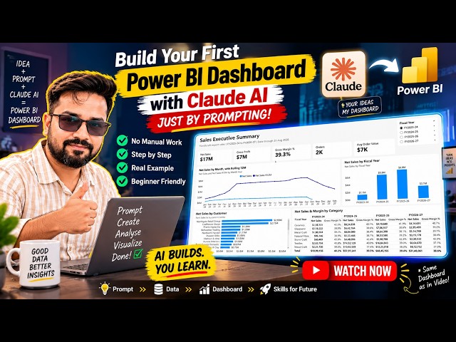 🚀 Build Your First Power BI Dashboard with Claude AI — Just by Prompting!