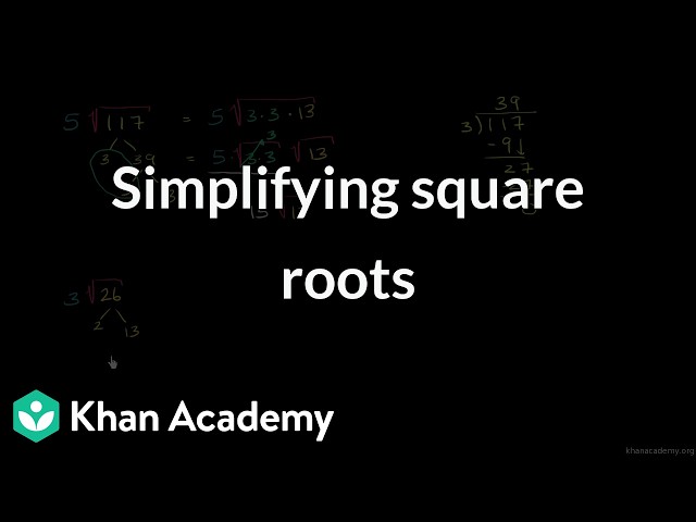 Simplifying square roots | Math | Khan Academy (IN accent)