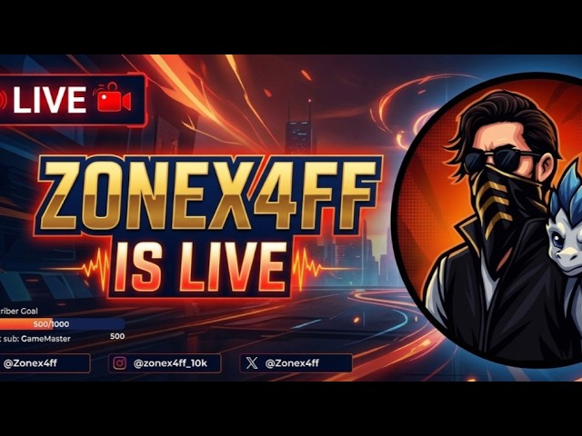 🔥 FREE FIRE LIVE 🔴 | RANK PUSH + CUSTOM ROOM | ROAD TO 1K ❤️ | ZONEX4FF