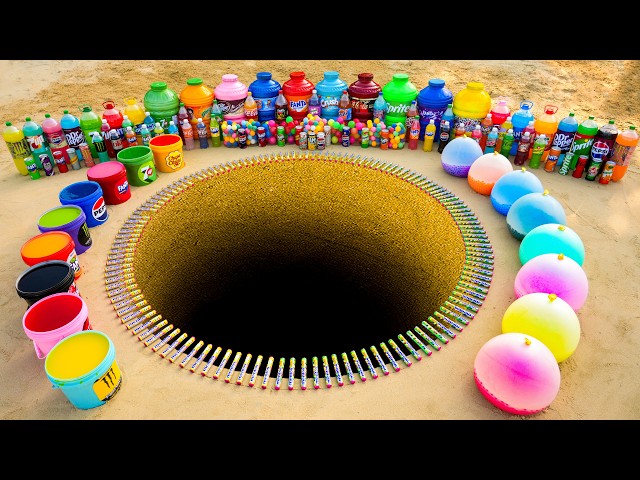 EXPERIMENT: Giant Balloons from Toothpaste Eruption with Big Coca Cola vs Mentos & Fanta, Orbeez