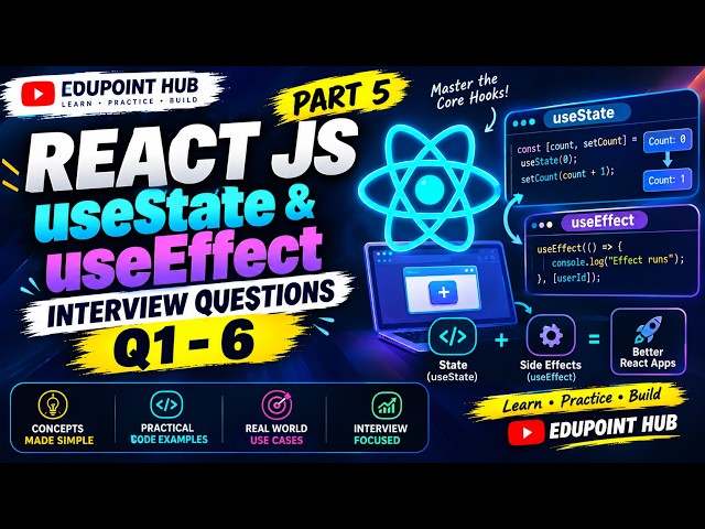 React useState & useEffect Explained | React Hooks from Basics to Practical Usage