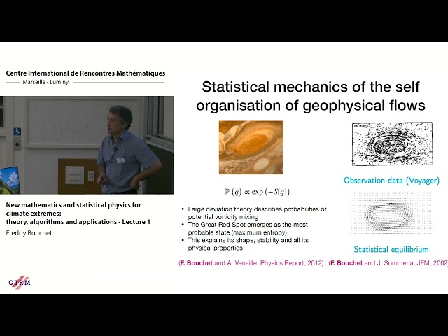 Freddy Bouchet: New mathematics and statistical physics for climate extremes - Lecture 1