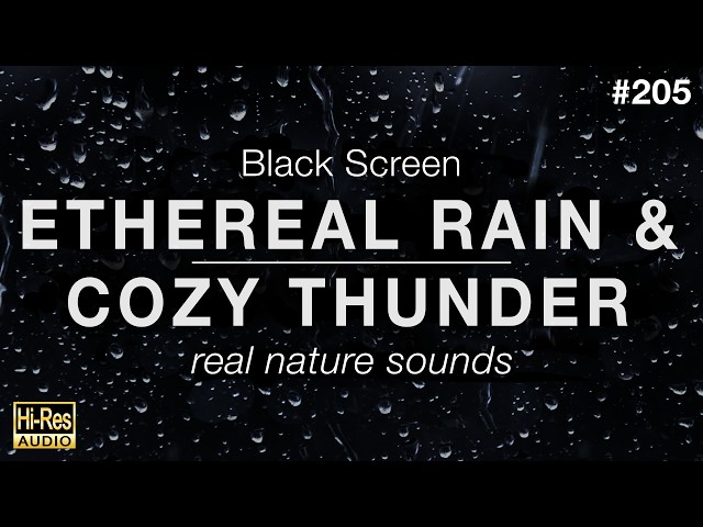 Ethereal Rain and Cozy Thunder Sounds for Sleeping (BLACK SCREEN)