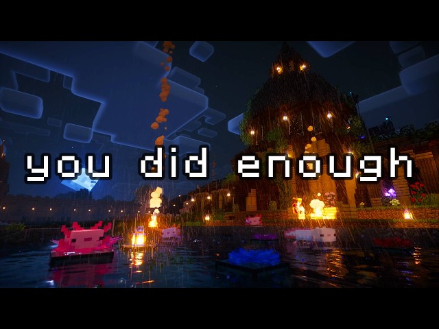 don't fight it, go to sleep... (minecraft music, thunder & rain)