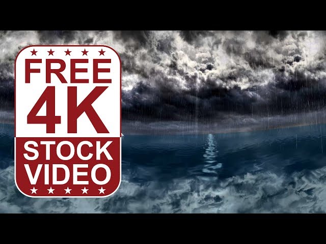 Free 4K UltraHD VR360 Stock Videos - storm clouds and rain over sea seamless loop 3D animation