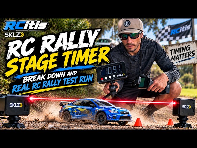 RC RALLY STAGE TIMER / BREAK DOWN + REAL TEST RUN | SKLZ Laser Timer Tested on a REAL RC Rally Stage