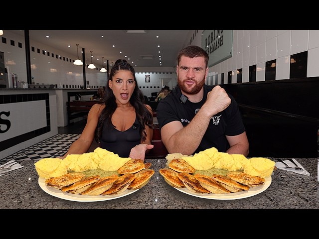 LONDON'S HARDEST PIE, MASH & LIQUOR CHALLENGE Vs. HEAVYWEIGHT BOXER @JohnnyFisherBox | BOSHHH