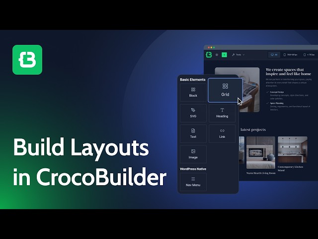 How to Build a WordPress Page Layouts in CrocoBuilder | Flex, Grid & More