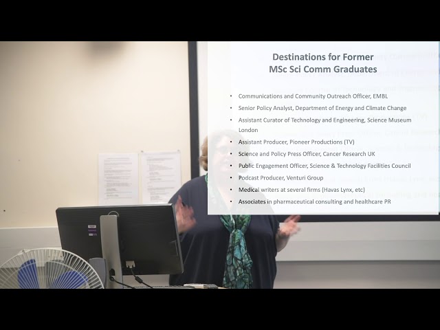 MSc Science Communication open day talk 2020