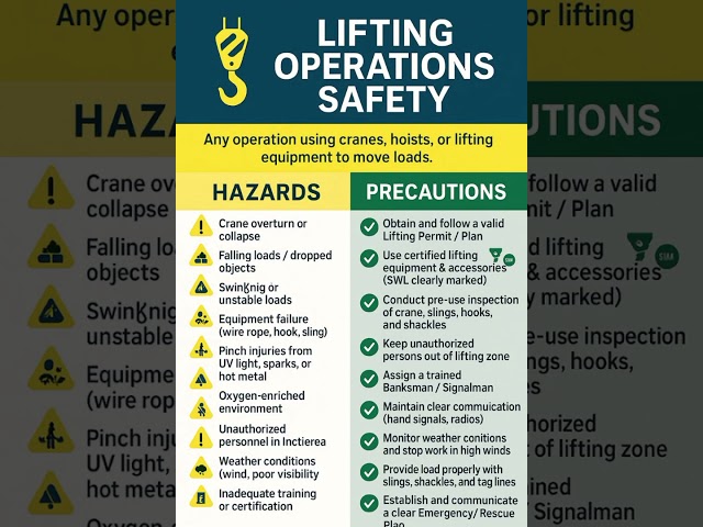 Lifting operation Hazard and Control Measures