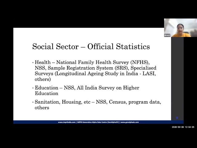 Statistical System in India by Dr Arjun Kumar & Bhanvi | DAPRF | IMPRI #WebPolicyLearning HQ