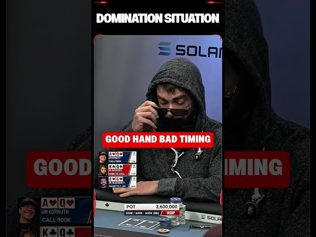 Bussieres gets it in good, but Kornuth gets it in better.  #poker #wsop