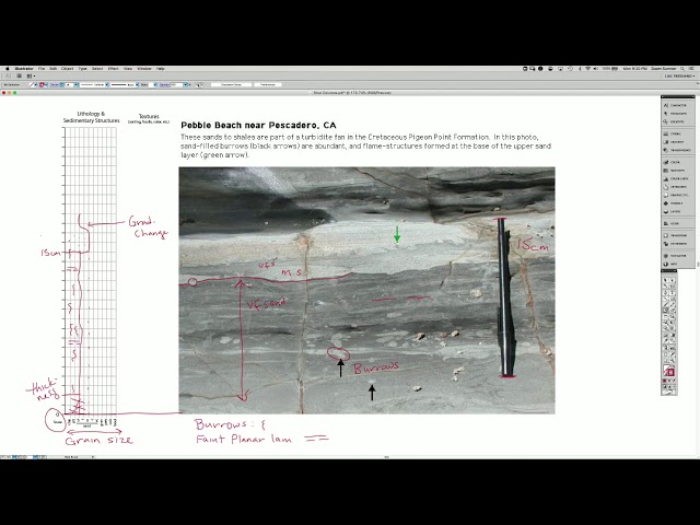 Drawing a stratigraphic column - example 1 (sed strat)