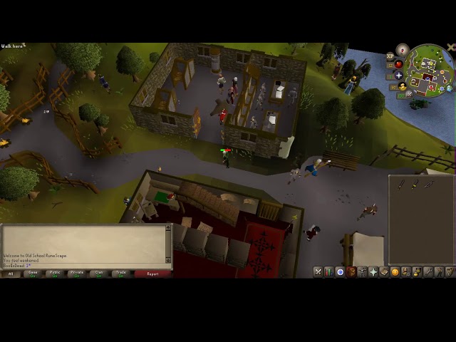 Luring a dark wizard to Draynor bank