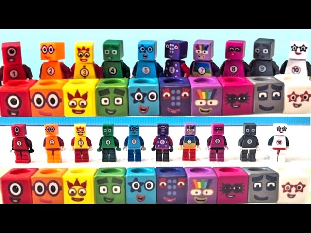 Numberblocks One to Ten numbersblocks friends  Lego shapes color toys Learning Math for kids