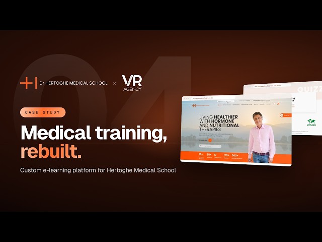 Hertoghe Medical School: WordPress to a custom Laravel e-learning platform | VR Agency Case Study