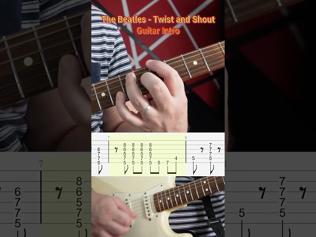 #tutorial The Beatles   Twist and Shout Guitar INTRO Part #guitar  #guitarlesson  #guitarcover