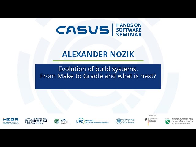 Hands on Software Seminar | Alexander Nozik | 2021-12-14