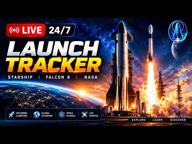 🔴 LIVE SpaceX & Rocket Launch Tracker 24/7 🚀 | Falcon 9, Starlink & Rocket Lab
